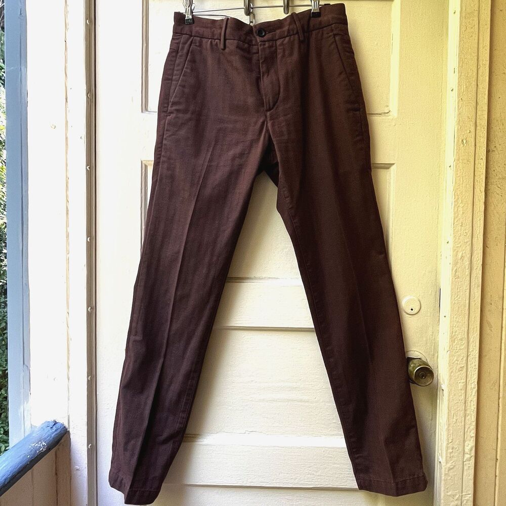 Levis Mens wool blend Pants 29 X 32 Maroon Straight Leg Work Casual Professional